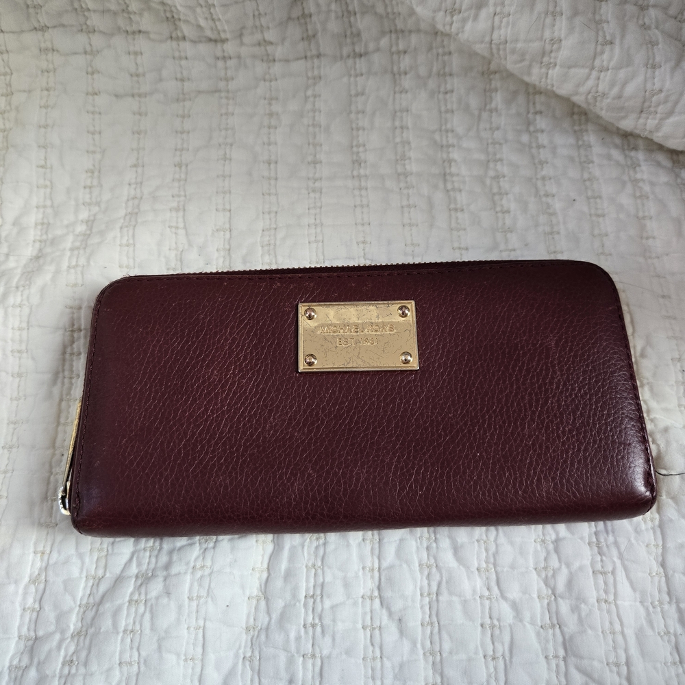 Michael Kors Burgundy Leather Wallet